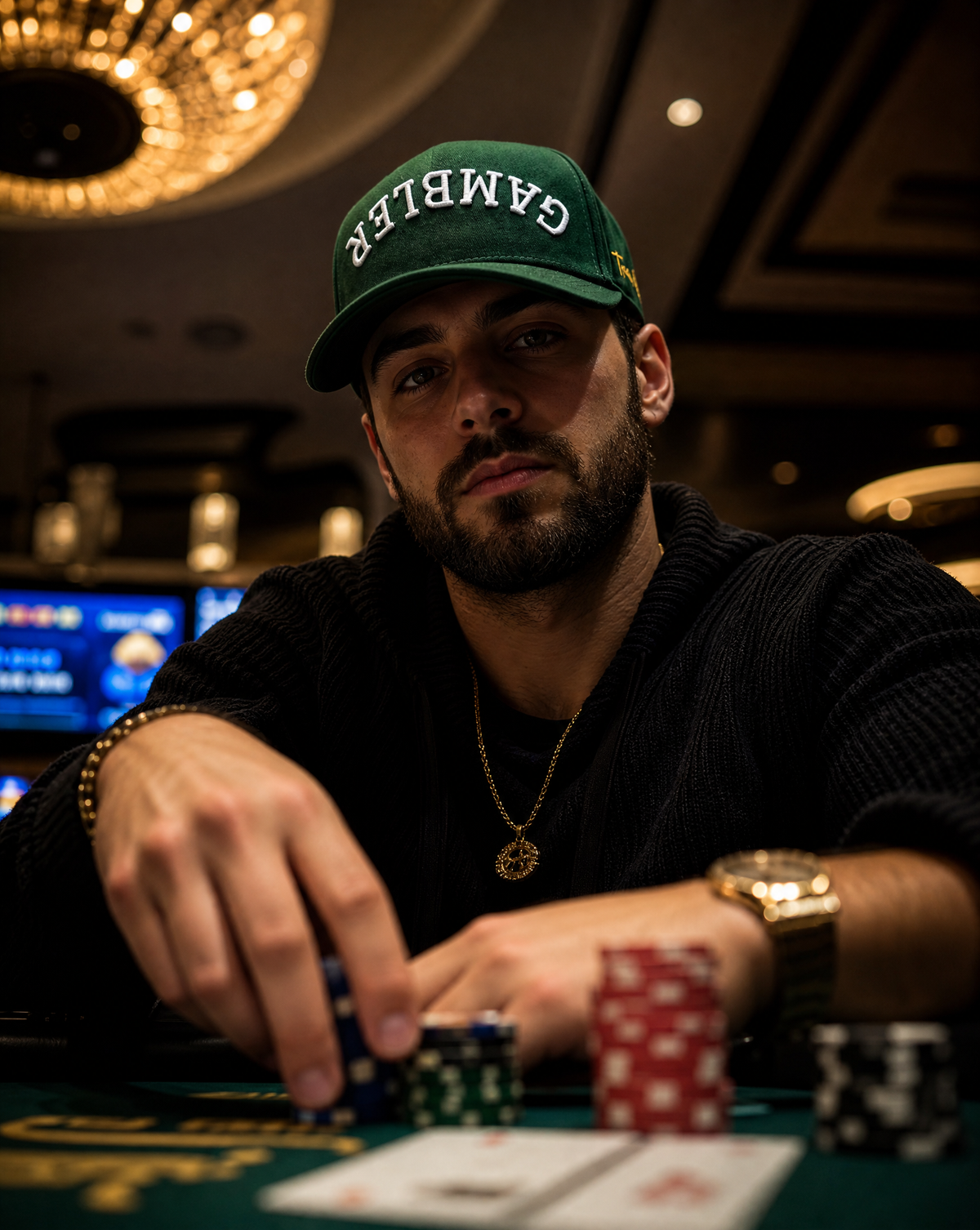 Upside Down Gambler - Forest Green